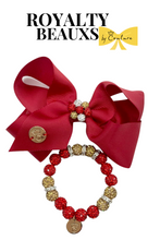 Load image into Gallery viewer, Ruby Red Sparkle Beaded set
