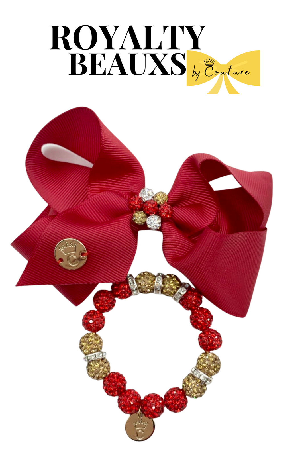 Ruby Red Sparkle Beaded set